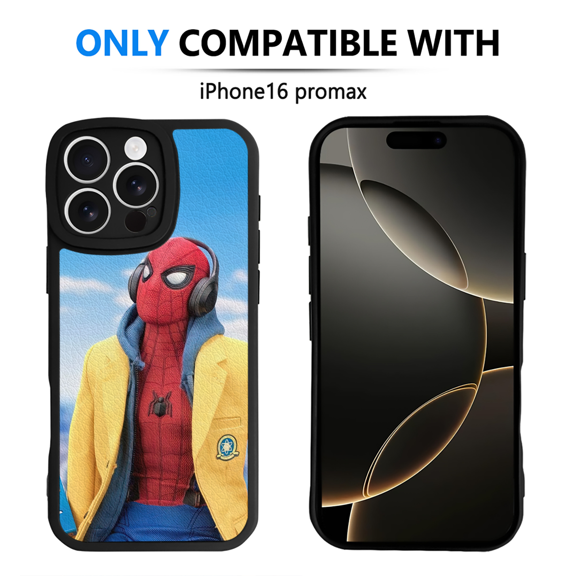 Spider Man スパイダーマン 【iPhone 16シリーズ対応】シリコンスマホケース（レザー調） 材質：シリコン
